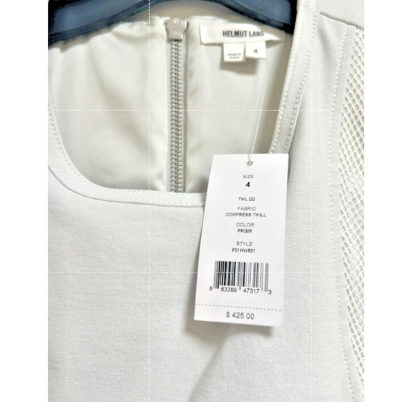 NWT Helmut Lang Prism Gray Cutout Back Sheath Dress sz 4 MSRP $425 (B29) - Picture 10 of 11